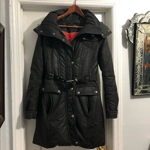 Andrew Marc black with fur hoody jacket